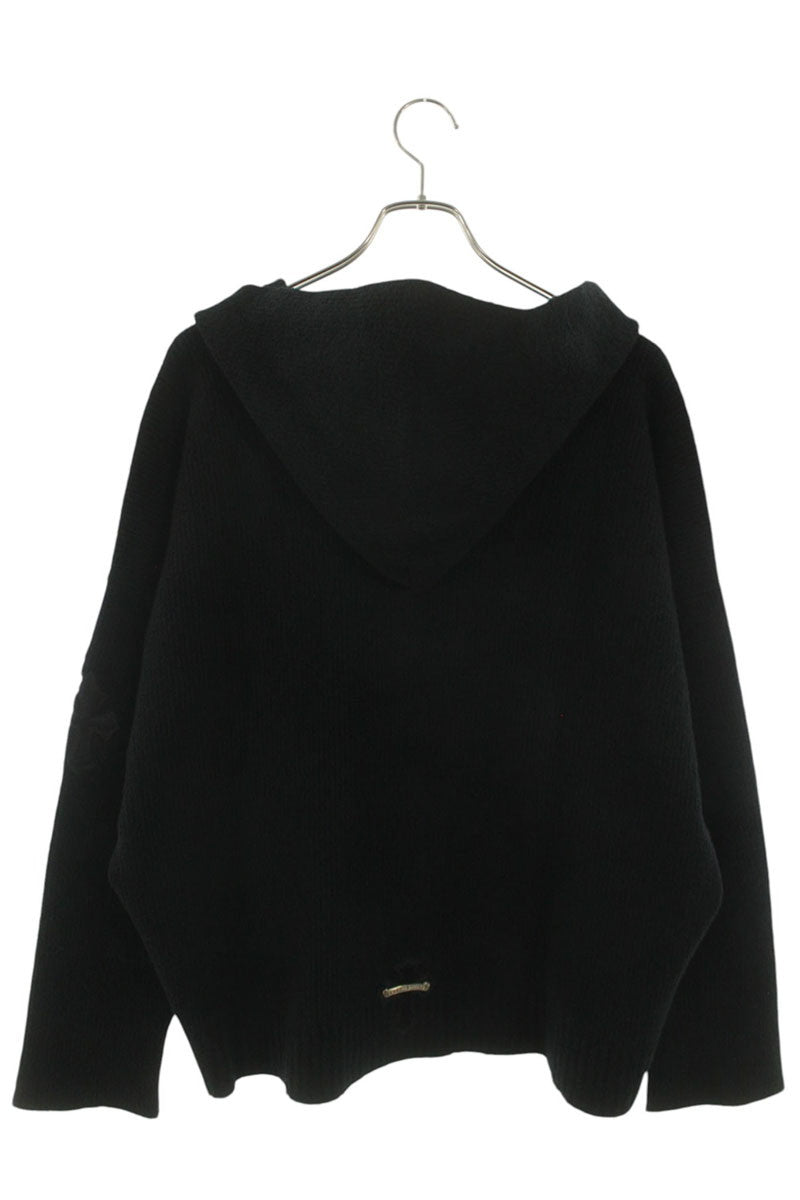 Chrome Hearts Haircalf Cross Patch Knit Hoodie Size MED