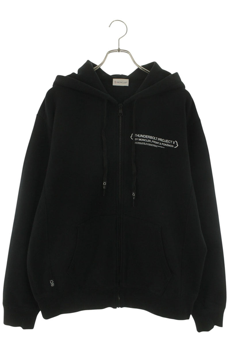 Moncler Genius x Fragment Design Print Zip Up Hoodie Black Size XL