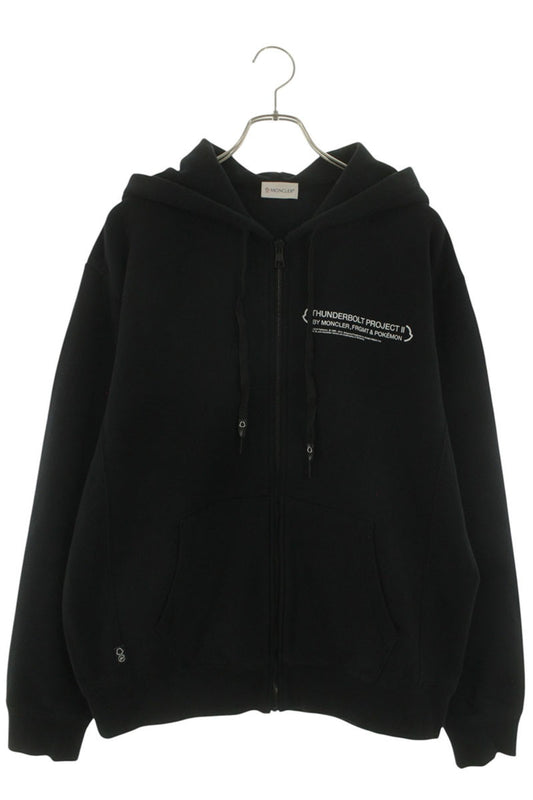 Moncler Genius x Fragment Design Print Zip Up Hoodie Black Size XL