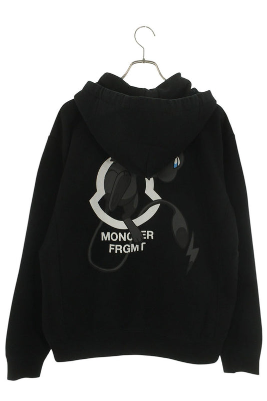 Moncler Genius x Fragment Design Print Zip Up Hoodie Black Size XL