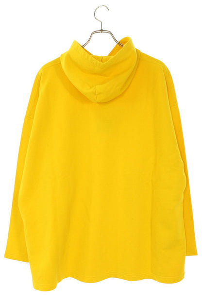 Balenciaga Front Logo Pullover Hoodie Yellow Size M