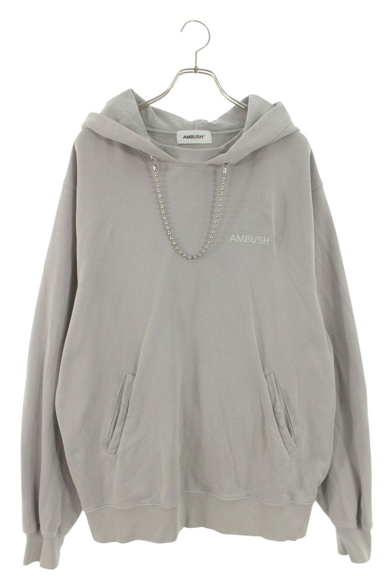 Ambush Design Chain Pullover Hoodie Gray Size XL