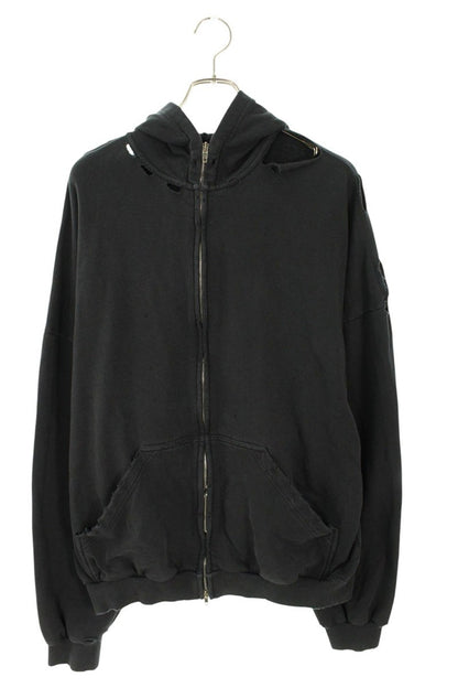 BALENCIAGA Security Tape Logo Zip Hoodie Multi Size M