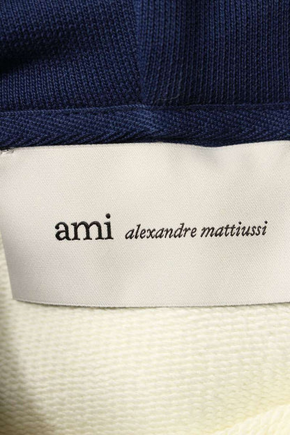 AMI 26SS Embroidered Pullover Hoodie Blue x White Size M
