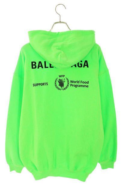Balenciaga WFP Logo Print Pullover Hoodie Green Size S