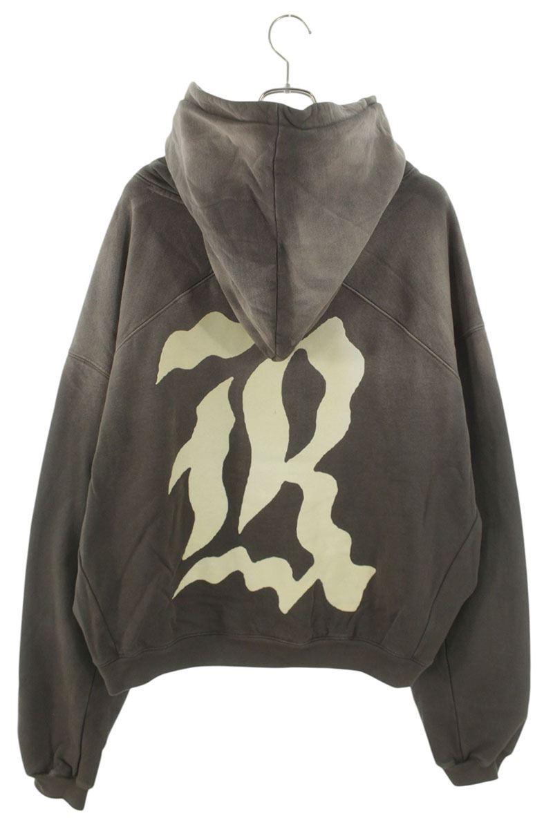 RRR-123 Distressed GNOSTIC HOODIE Charcoal Gray Size S