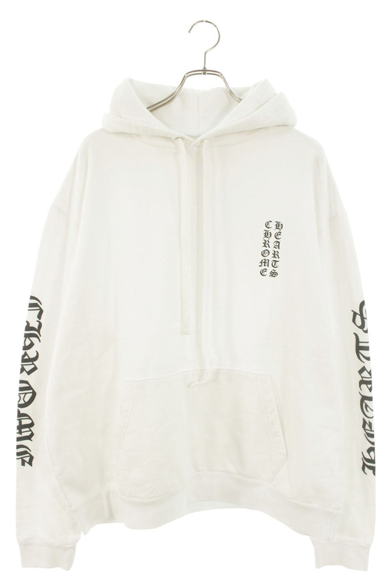 Chrome Hearts SWTSHRT PLV Arm Logo Print Hoodie White Size L