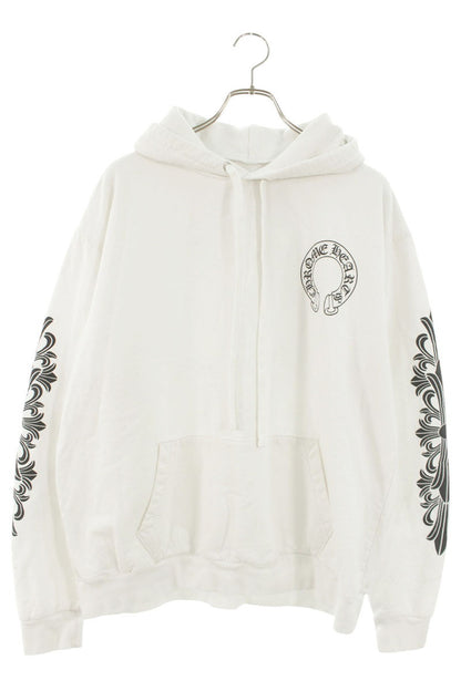 Chrome Hearts Floral Sleeve Back Horseshoe Hoodie Size L