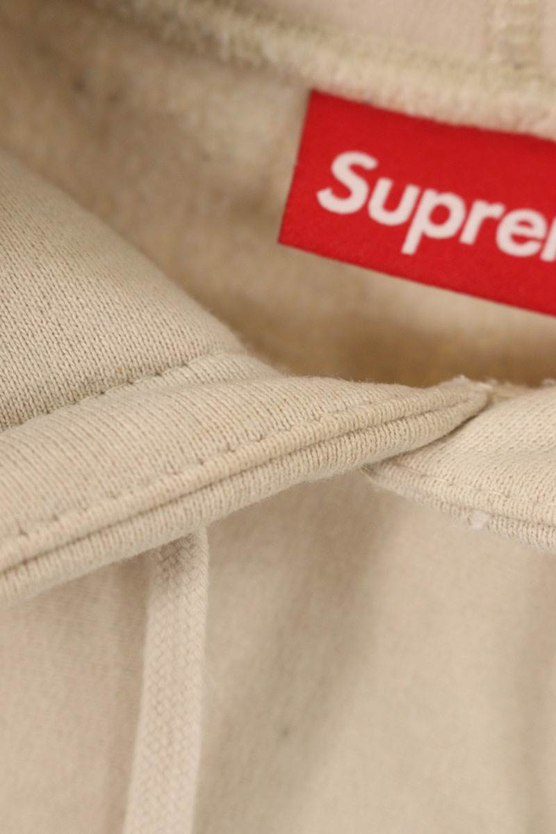 SUPREME Box Logo Hooded Sweatshirt Beige Size XXL