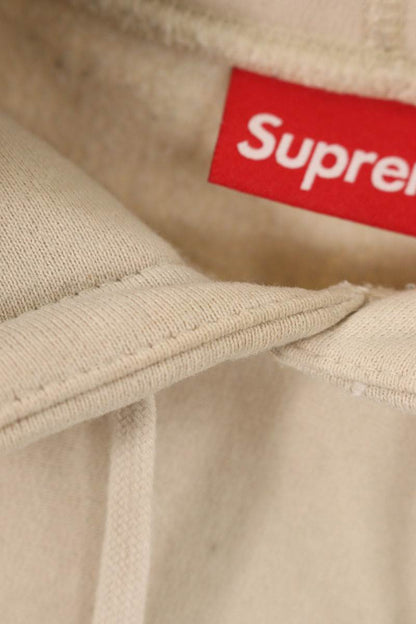 SUPREME Box Logo Hooded Sweatshirt Beige Size XXL