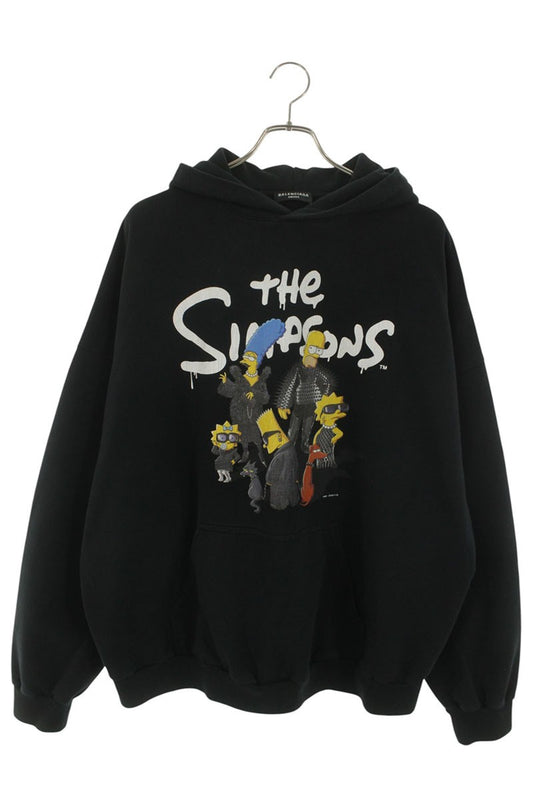 Balenciaga Print Hoodie Black Size L