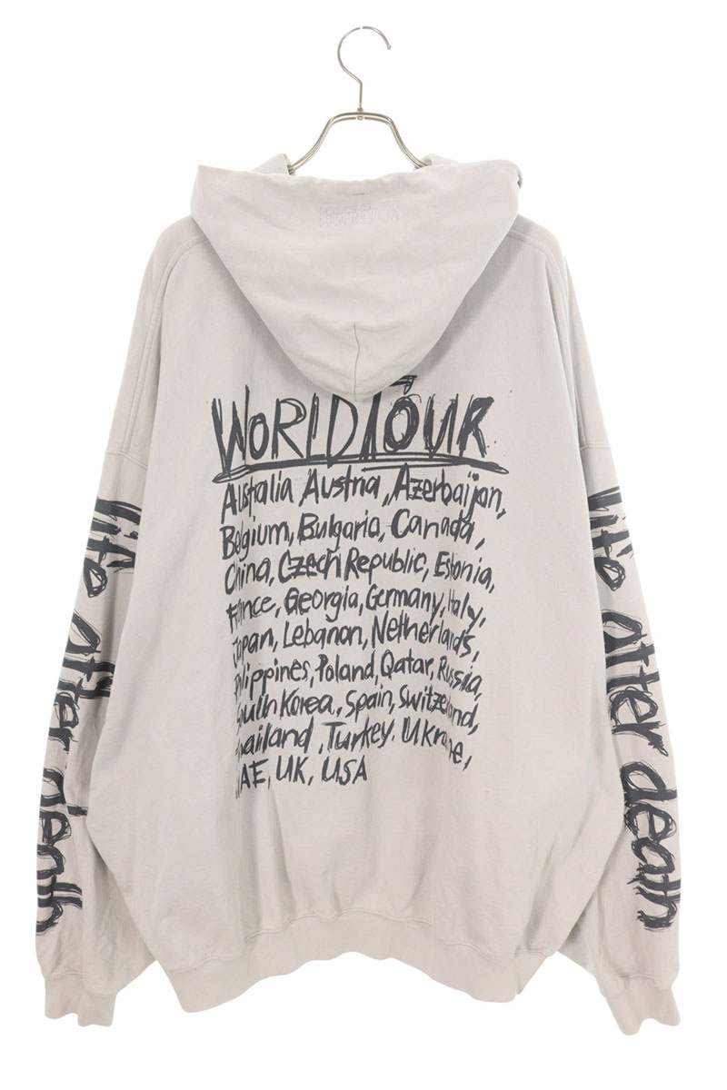 Vetements Logo Print Hoodie Gray Size L