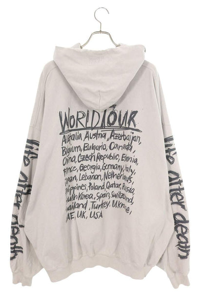 Vetements Logo Print Hoodie Gray Size L