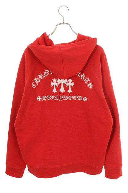 Chrome Hearts SAILIN ON Zip Cemetery Cross Hoodie Size L