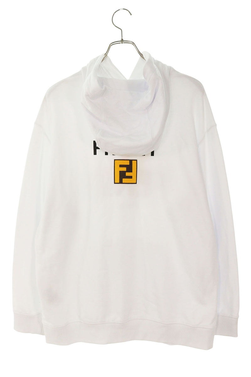 FENDI 24SS Character Print Pullover Hoodie White Size S
