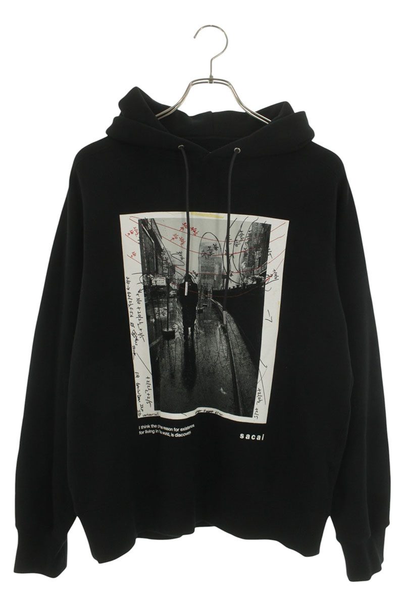Sacai 25AW James Dean Photo Print Hoodie Black Size M