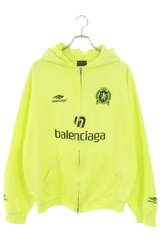Balenciaga Soccer Paris Zip-Hoodie Yellow Size S