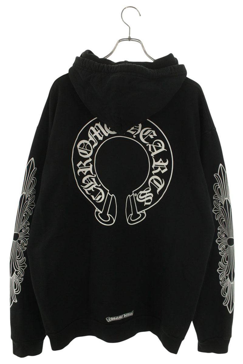 Chrome Hearts Back Horseshoe Floral Sleeve Zip Size XL