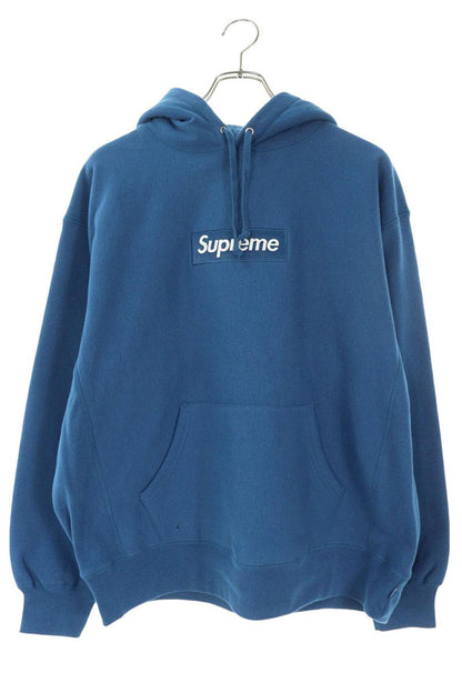 SUPREME 23AW Box Logo Hooded Sweatshirt Blue Size M