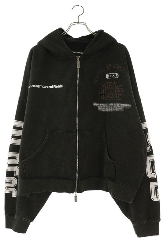 RRR-123 Graphic Print Zip Hoodie Size L