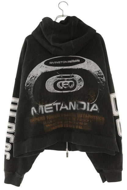 RRR-123 Graphic Print Zip Hoodie Size L