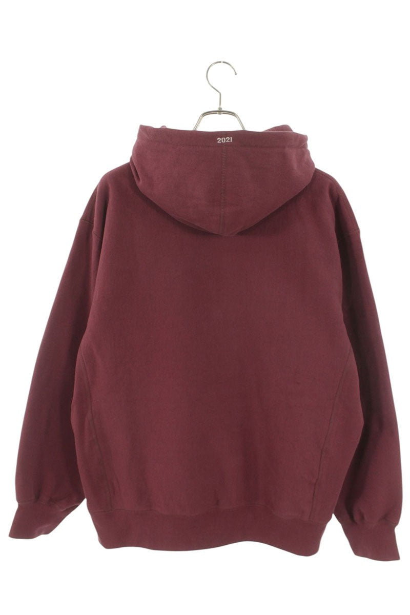 SUPREME 21AW Box Logo Hooded Sweatshirt Red Size L