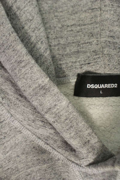DSQUARED2 Logo Print Pullover Hoodie Gray Size L
