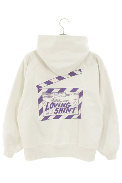 SAINT MICHAEL I LOVE SAINT Print Hoodie White Size S