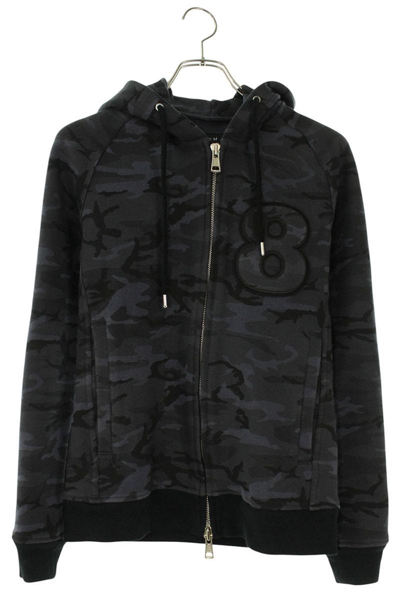 AKM x muta Camo Logo Patch Zip-Up Hoodie Navy Size S