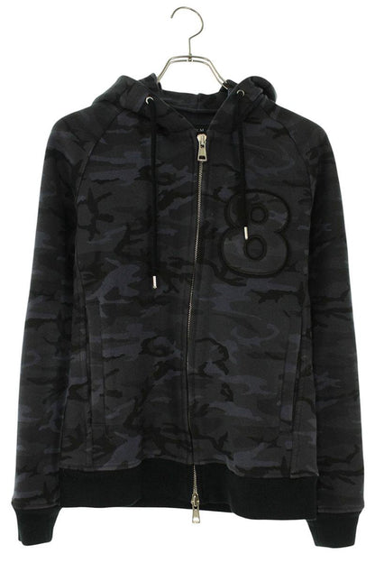 AKM x muta Camo Logo Patch Zip-Up Hoodie Navy Size S