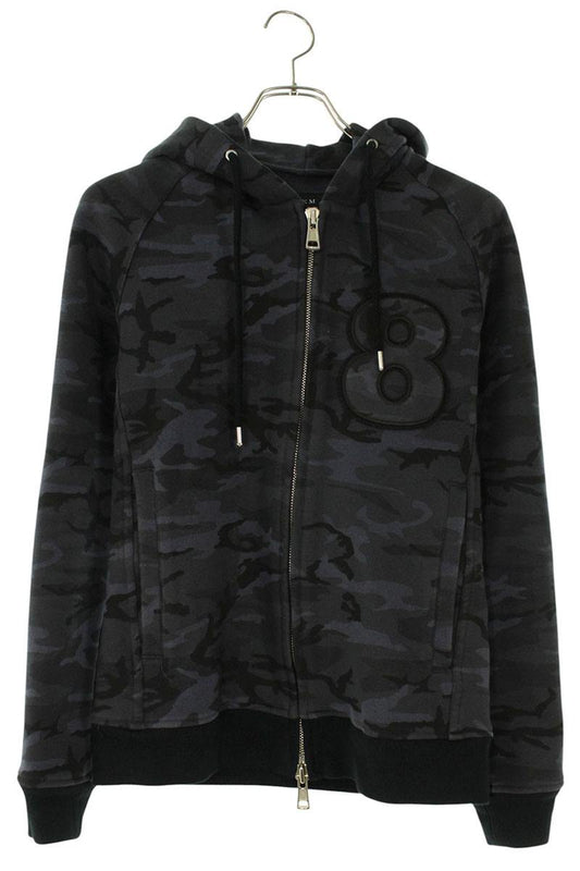 AKM x muta Camo Logo Patch Zip-Up Hoodie Navy Size S