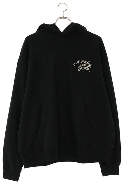 ALWAYS OUT OF STOCK Front Logo Hoodie Black Size XL