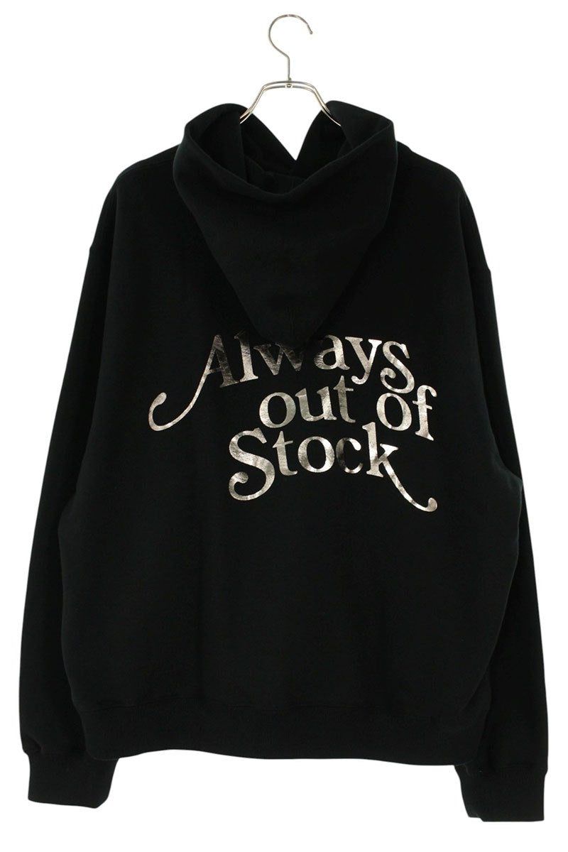 ALWAYS OUT OF STOCK Front Logo Hoodie Black Size XL