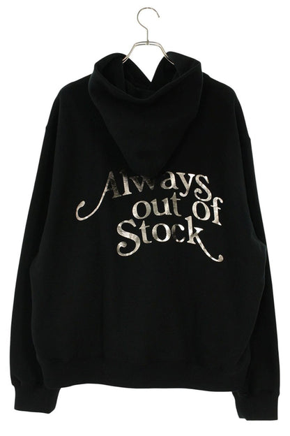 ALWAYS OUT OF STOCK Front Logo Hoodie Black Size XL
