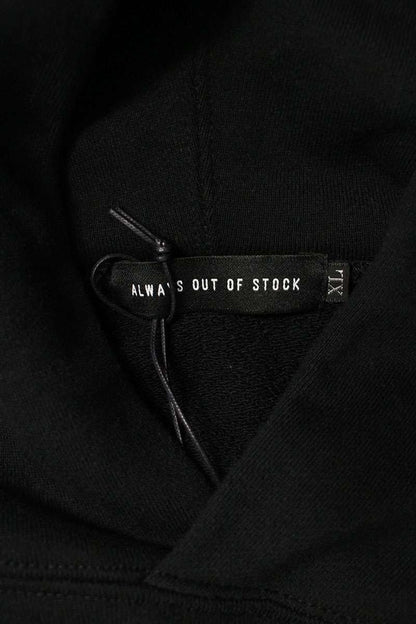 ALWAYS OUT OF STOCK Front Logo Hoodie Black Size XL