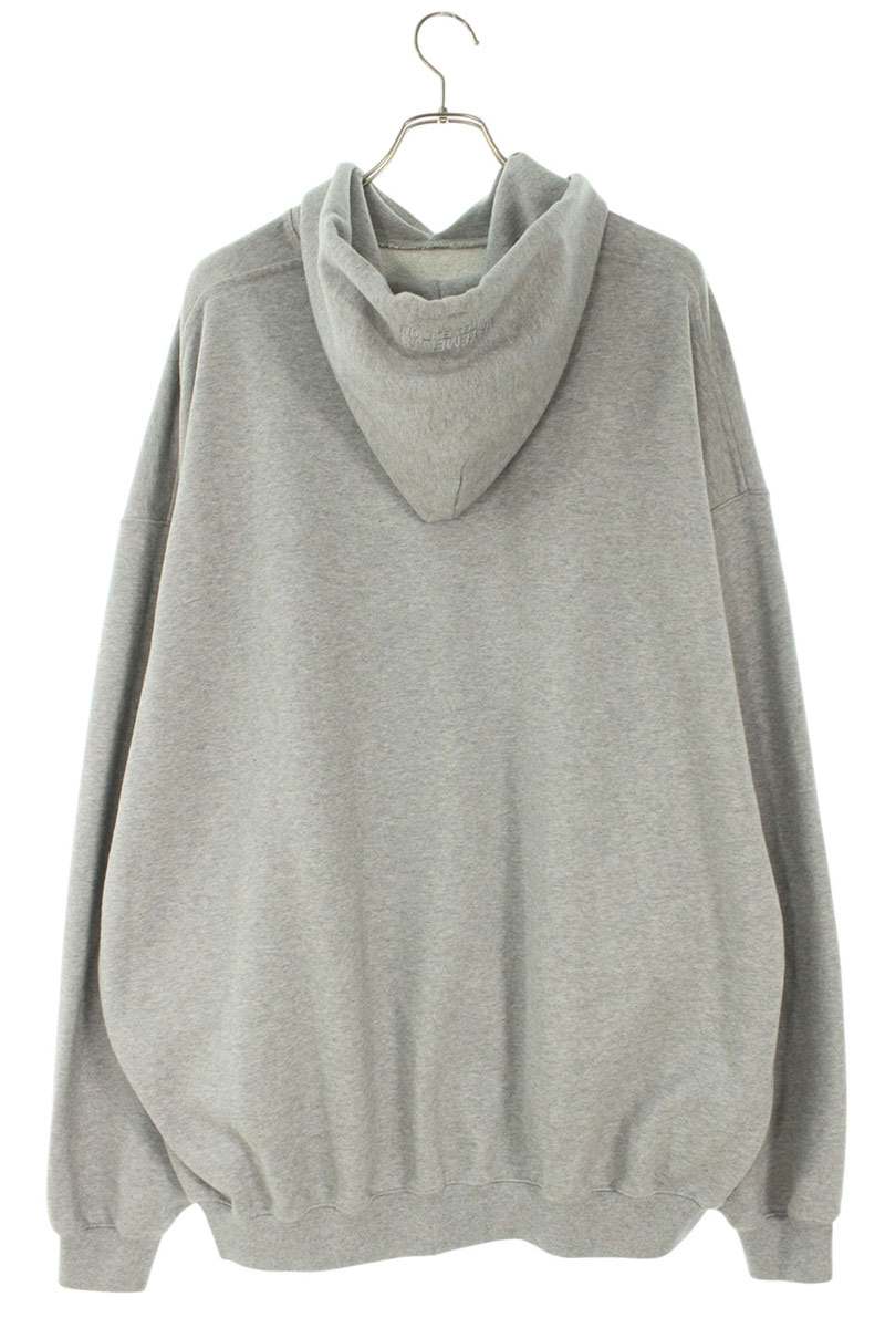 Vetements Logo Print Pullover Hoodie Gray Size S