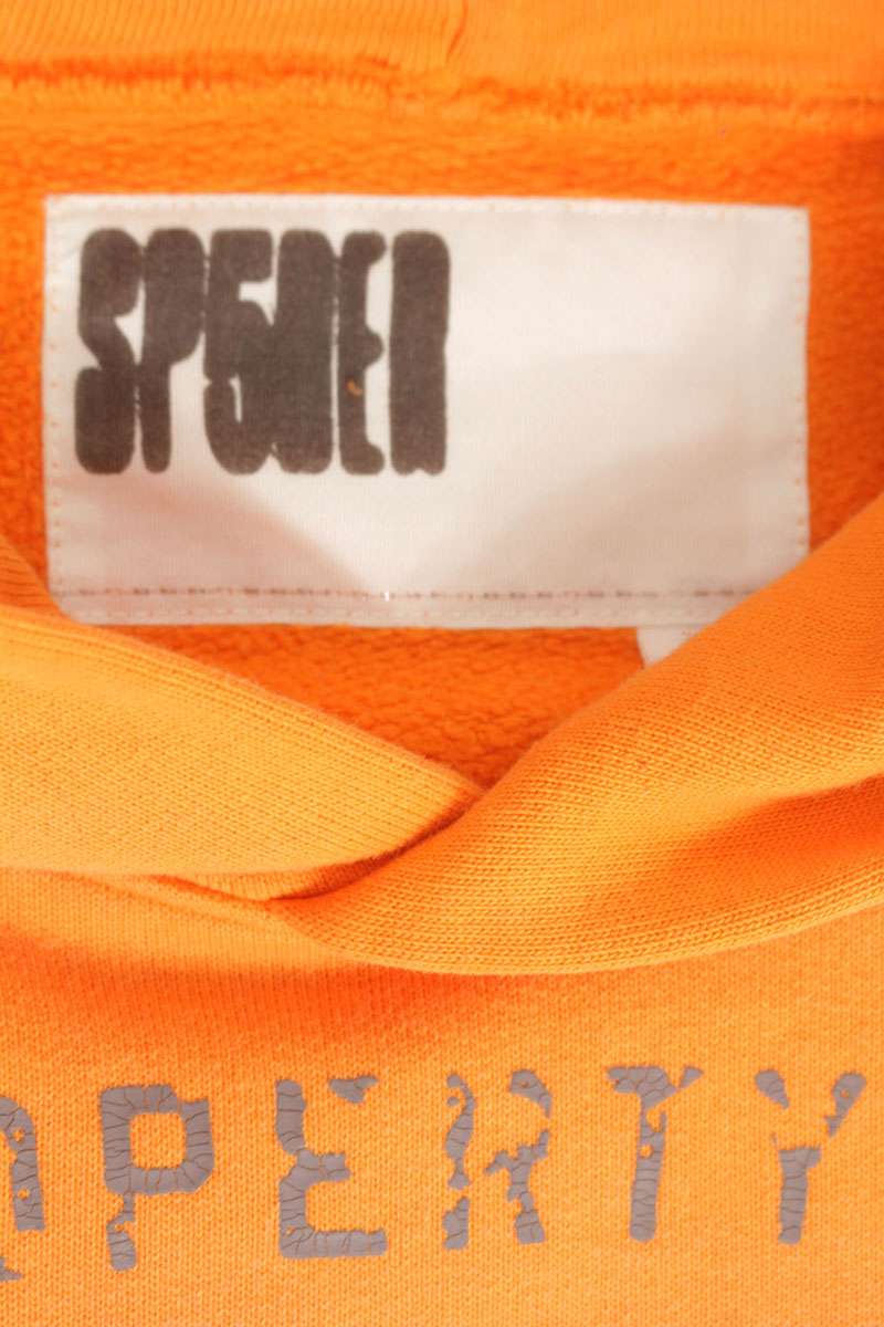 Spyder College Patch Pullover Hoodie Orange Size S