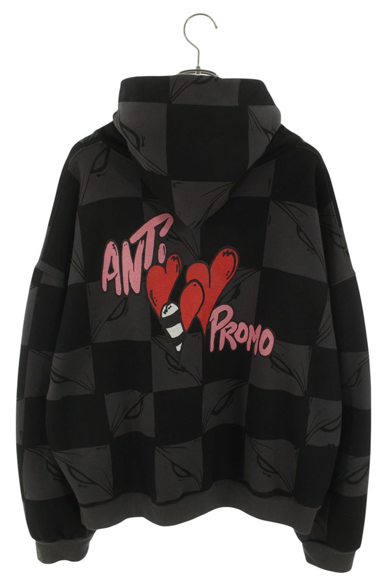 ANTI PROMO MATTY BOY Print Hoodie Black/Gray Size L