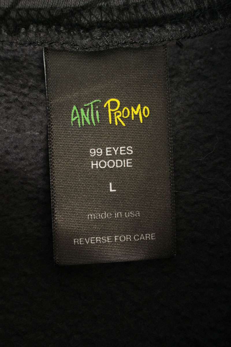 ANTI PROMO MATTY BOY Print Hoodie Black/Gray Size L