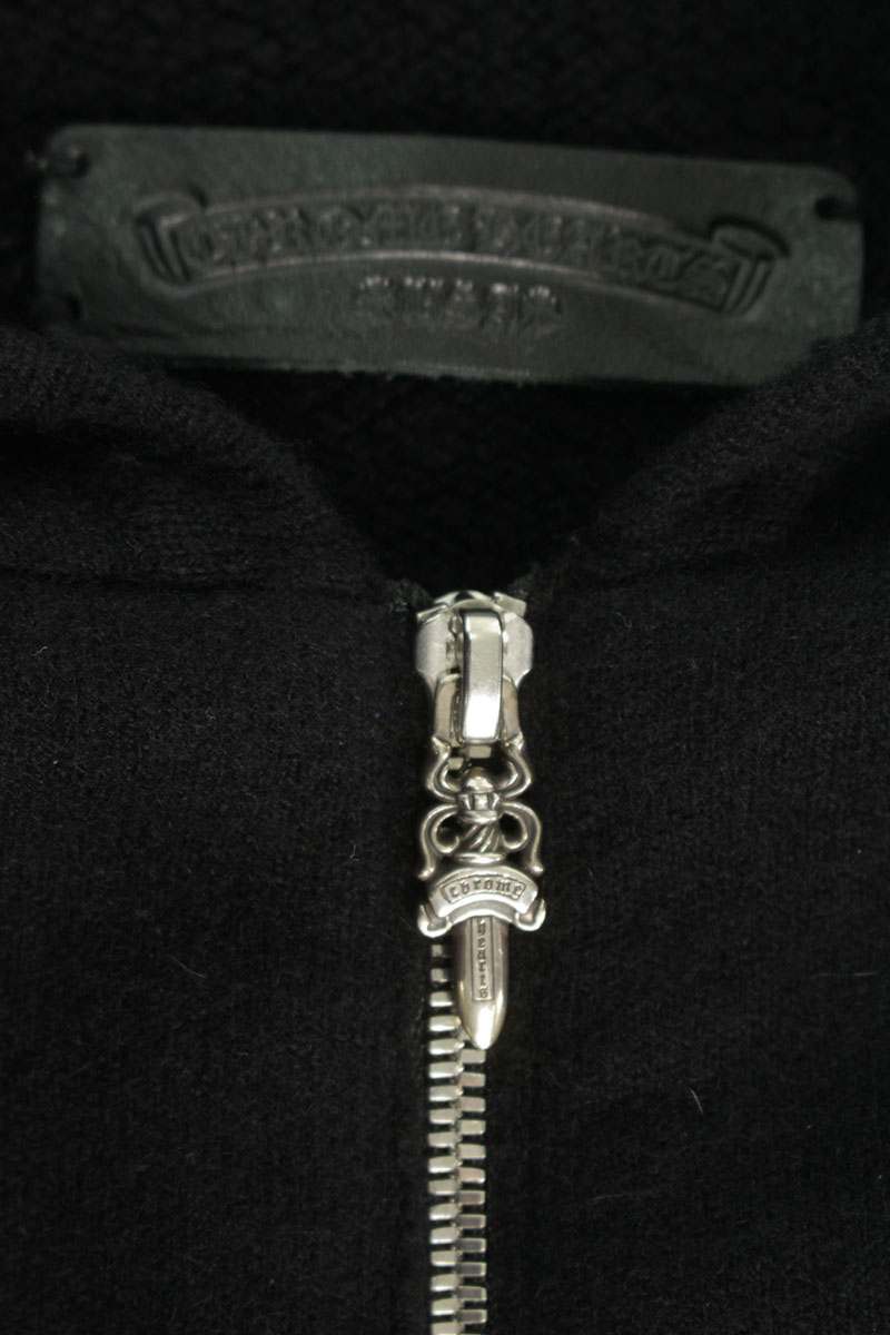 Chrome Hearts U LIFE SENTENCE ZIP HD Cashmere Logo Size L
