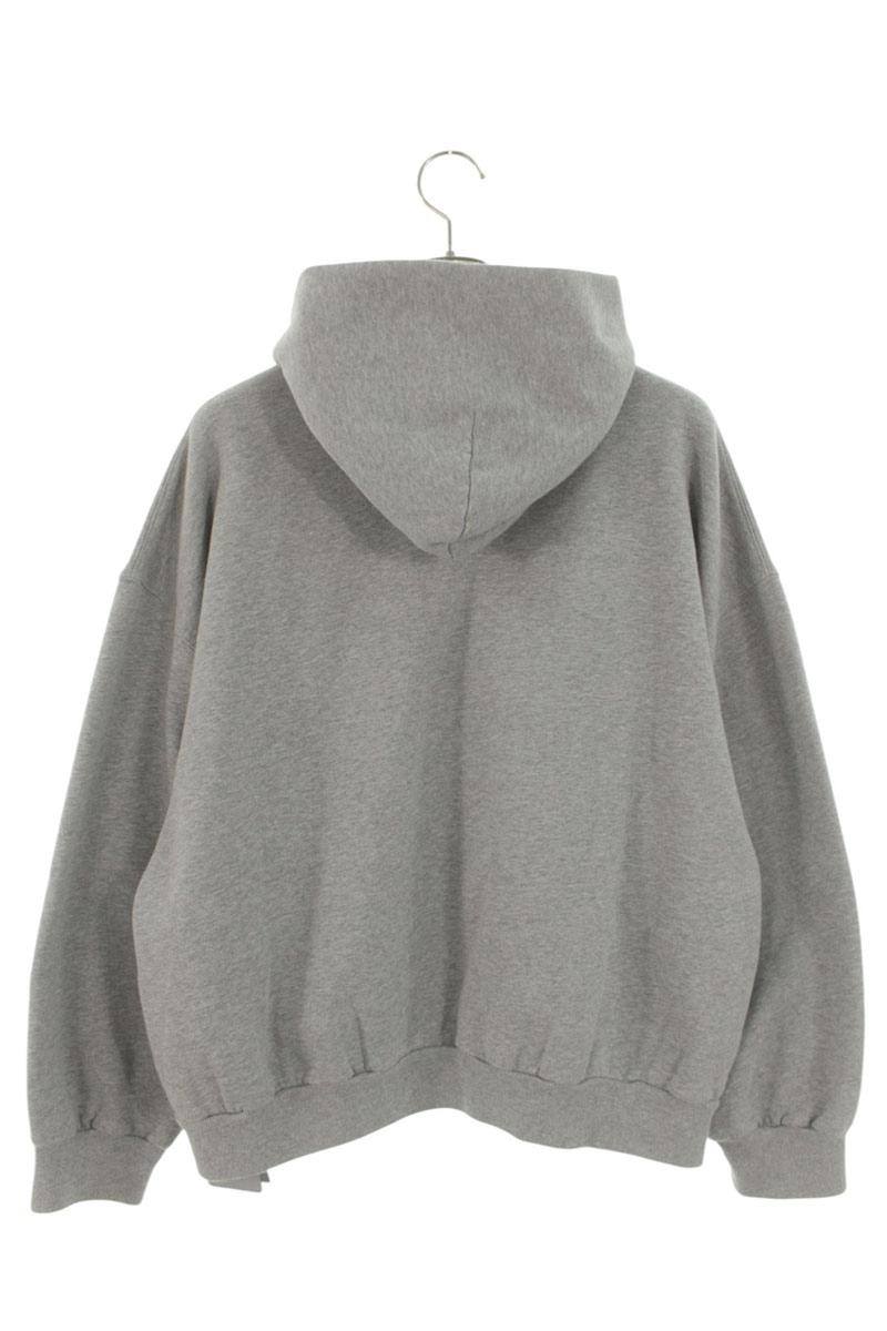 BALENCIAGA CEO Zip Up Hoodie Gray Cotton Size XL