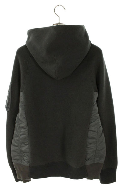 Sacai MA-1 Pullover Hoodie Gray Size M