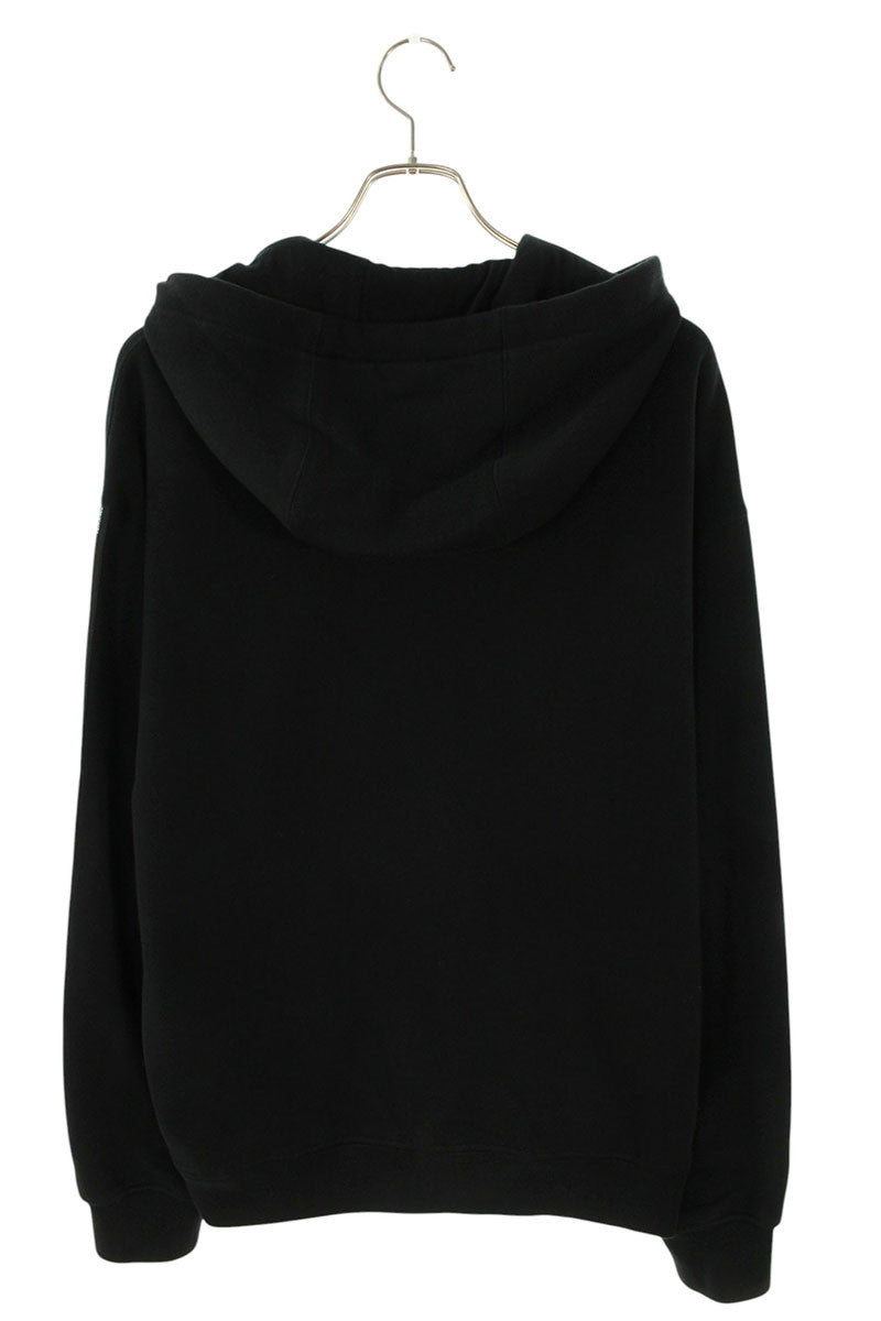 Versace Logo Print Zip Up Hoodie Black Size S