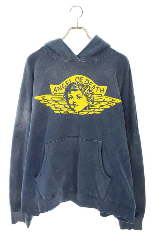Saint Michael 24AW Vintage Hoodie Blue x Yellow Size L