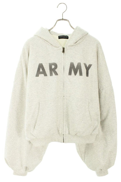 FOR SOME ONE SWEAT PUFFER HOODIE Gray Size M