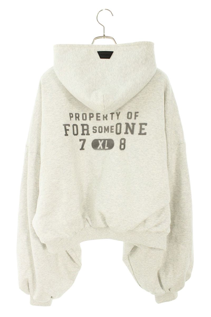 FOR SOME ONE SWEAT PUFFER HOODIE Gray Size M