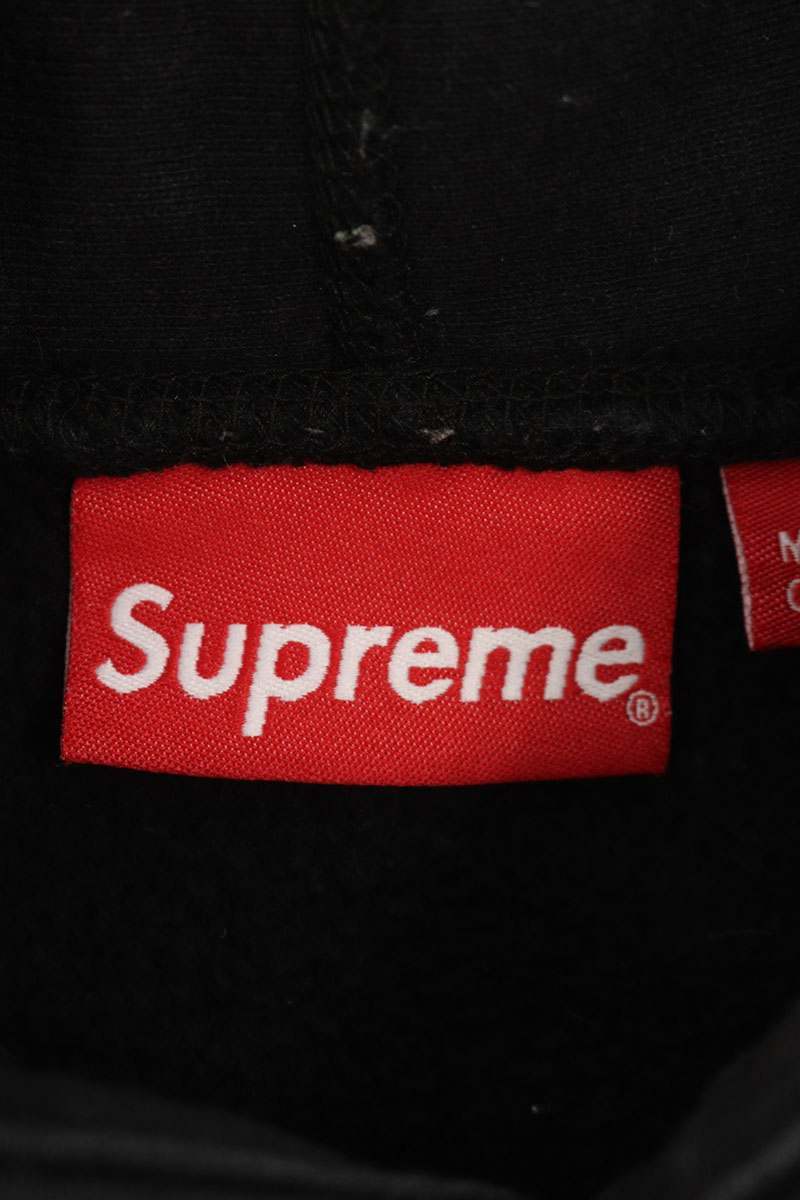 Supreme 20AW Cross Box Logo Hooded Sweatshirt Black Size M