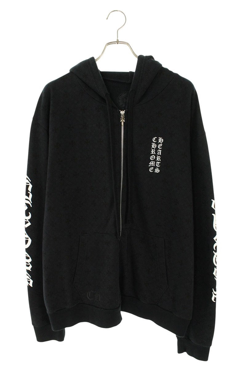 Chrome Hearts SWTSHRT HD ZIP CH All Over Back CH Plus Size L