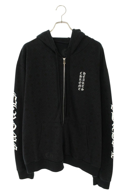 Chrome Hearts SWTSHRT HD ZIP CH All Over Back CH Plus Size L