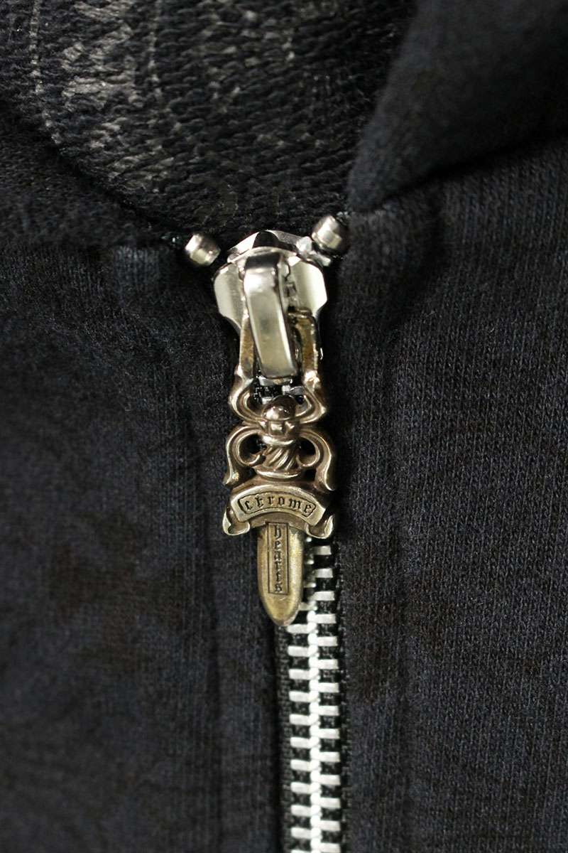 Chrome Hearts SWTSHRT HD ZIP CH All Over Back CH Plus Size L